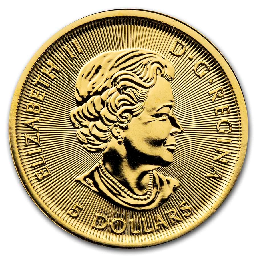 1/10 oz Canadian Polar Bear Gold Coin (Random Year) image 1
