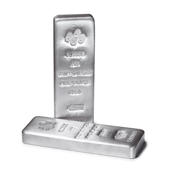 100 oz PAMP Silver Bar image 1