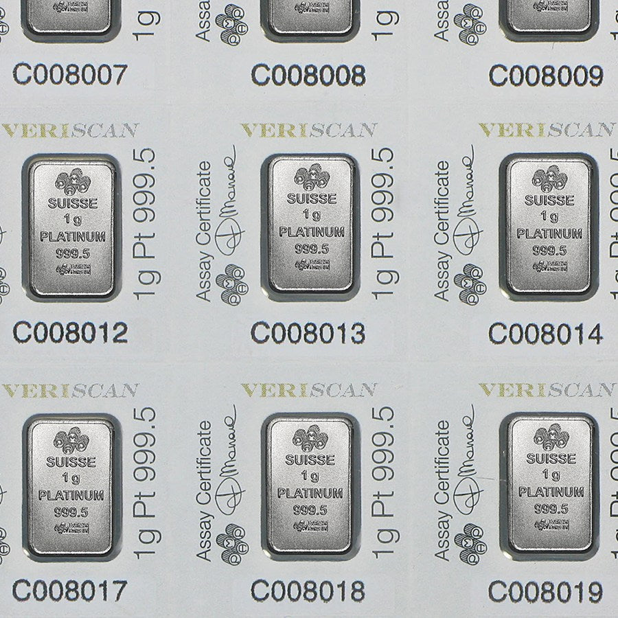 25x1 gram Platinum Bar - PAMP Suisse Fortuna Multigram+25 (In Assay) image 3