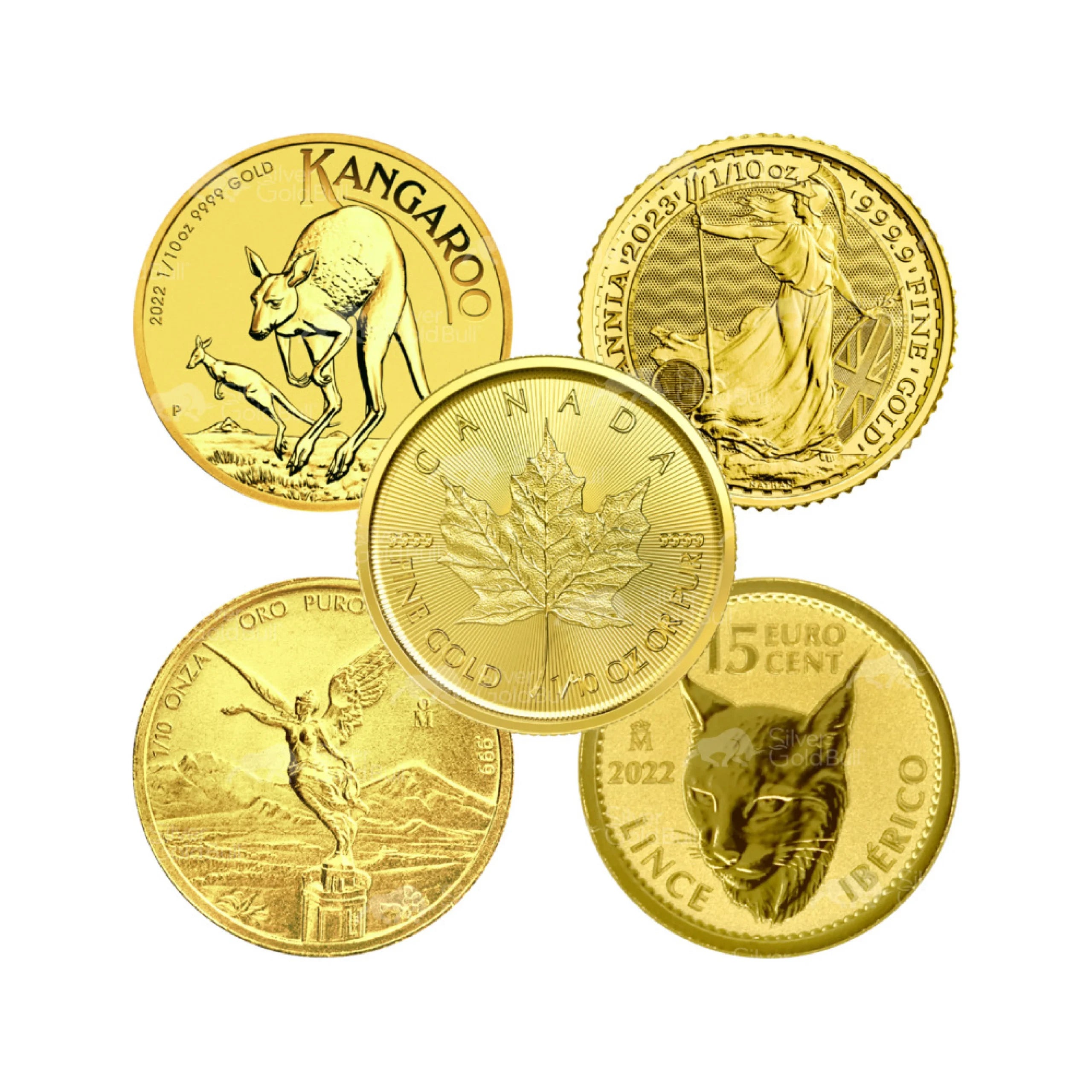1/10 oz Assorted Pure Gold Coins - Various Mints image 0