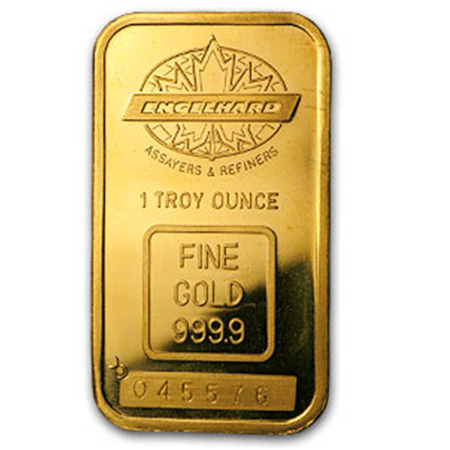 1 oz Gold Bar (Maple Design) - Engelhard