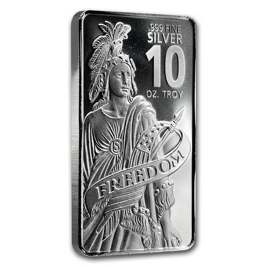 10 oz Silver Bar - Freedom: Native American