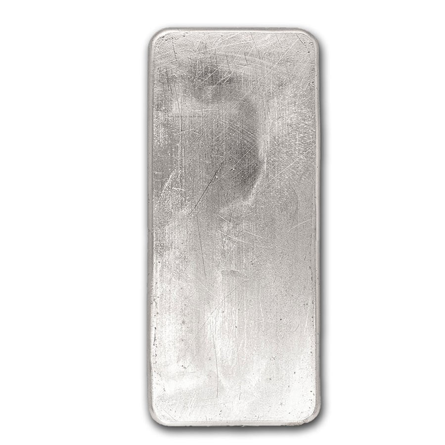 100 Oz Silver Cast/Poured Bar - Valcambi Suisse