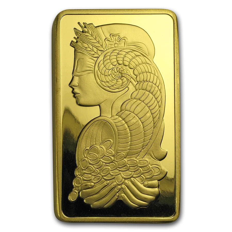 10 oz Gold Bar - PAMP Suisse Lady Fortuna (w/Assay) image 1