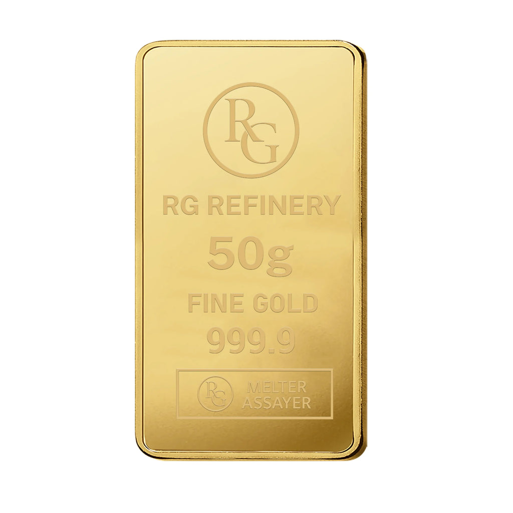 50 gram Pure Gold Kaabah Bar 0.9999 - RG Refinery, UAE image 2