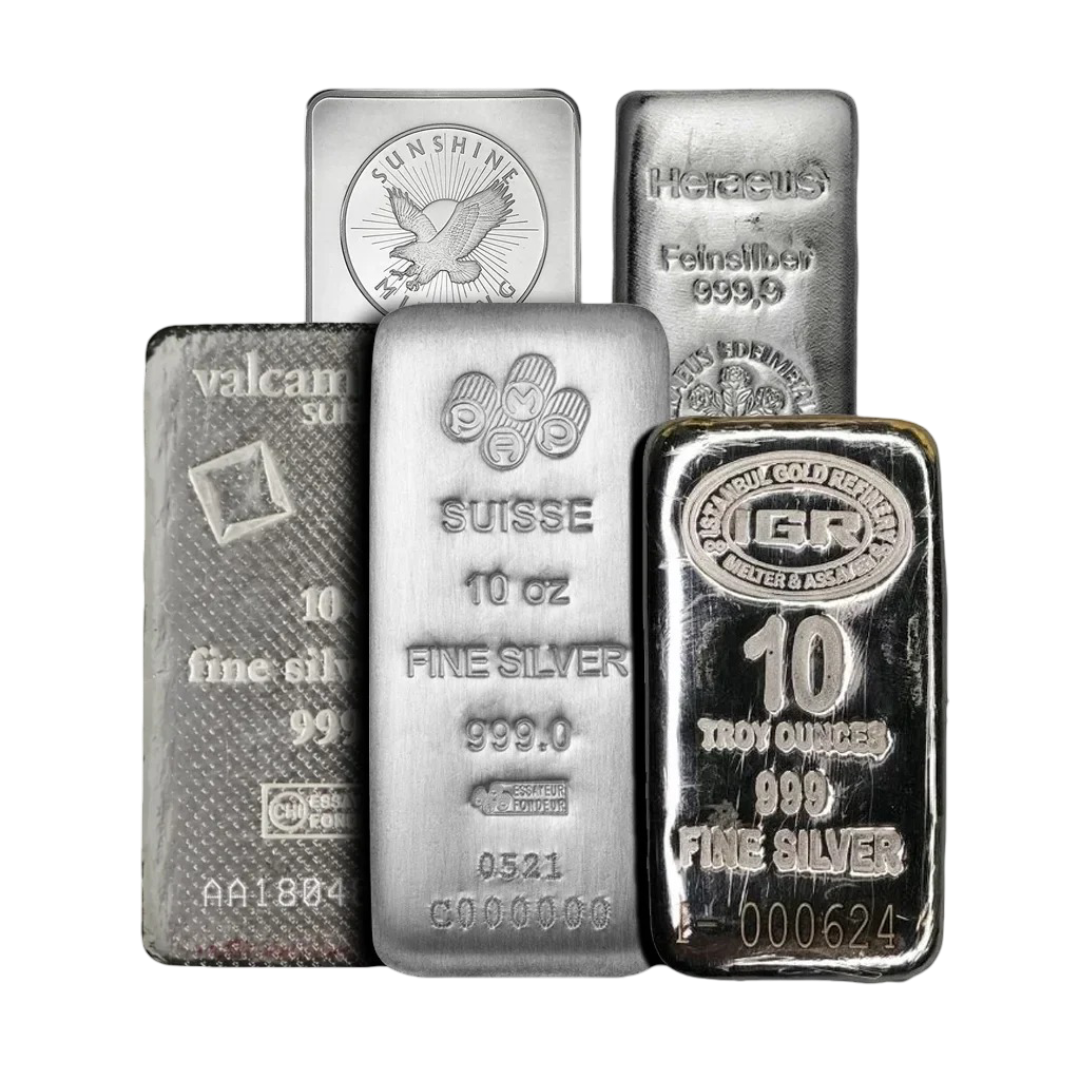 10 oz Pure Silver Assorted Bars (Secondary Market) image 0