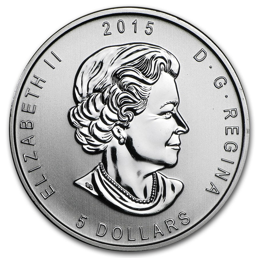 1 Oz Great Horned Owl Silver Coin : Birds Of Prey Series 2015