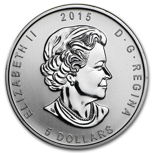 1 Oz Great Horned Owl Silver Coin : Birds Of Prey Series 2015