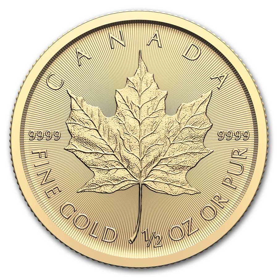 2025 Canada 1/2 oz Gold Maple Leaf BU image 0