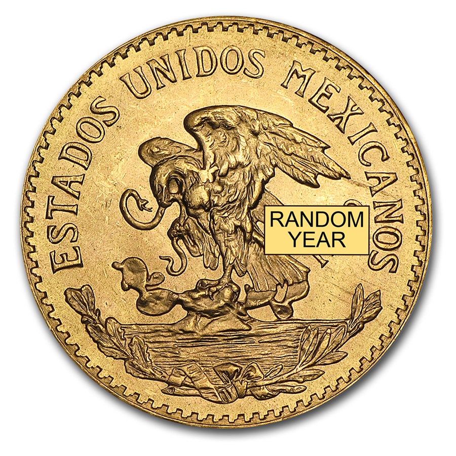 Mexico Gold 20 Pesos (Random Year) AU image 1