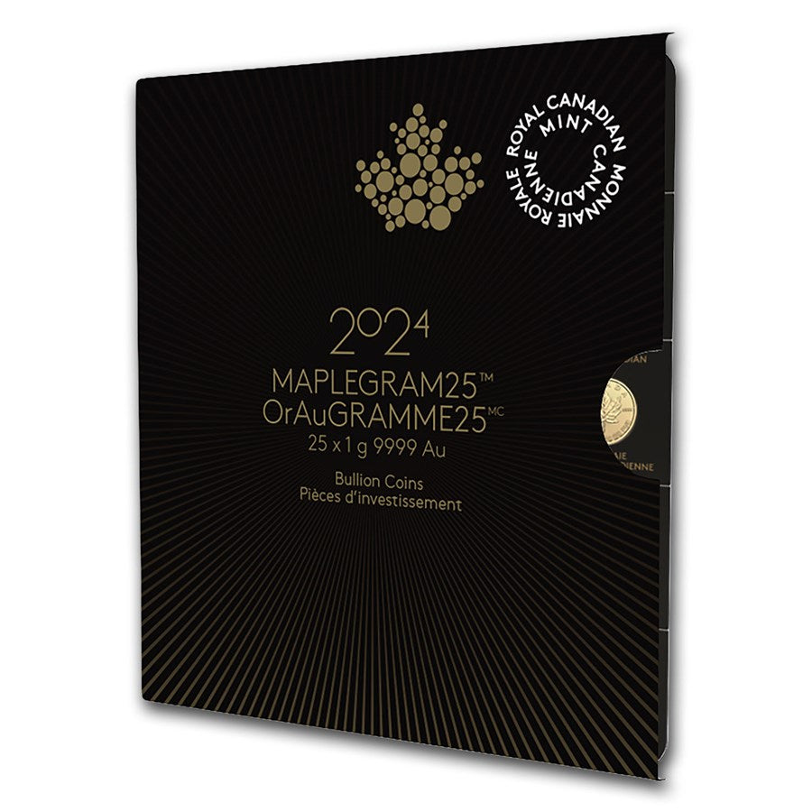 25x 1 gram Gold Maple Leafs Maplegram25™ (In Assay Sleeve/Random Year) image 5