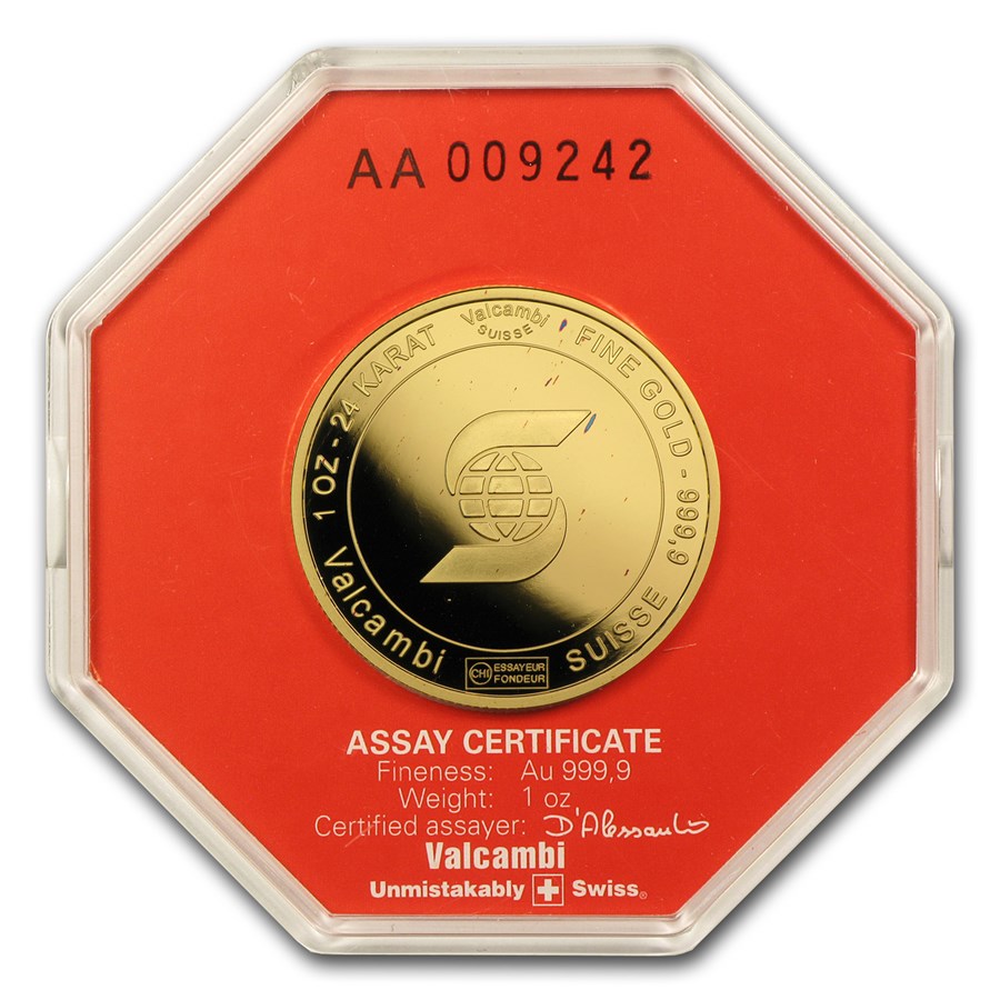 1 oz Gold Round - Scotiabank Valcambi Suisse (In Assay) image 1