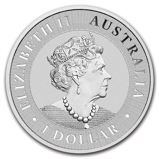 1 Oz Silver Australia Kangaroo 2021 BU image 1