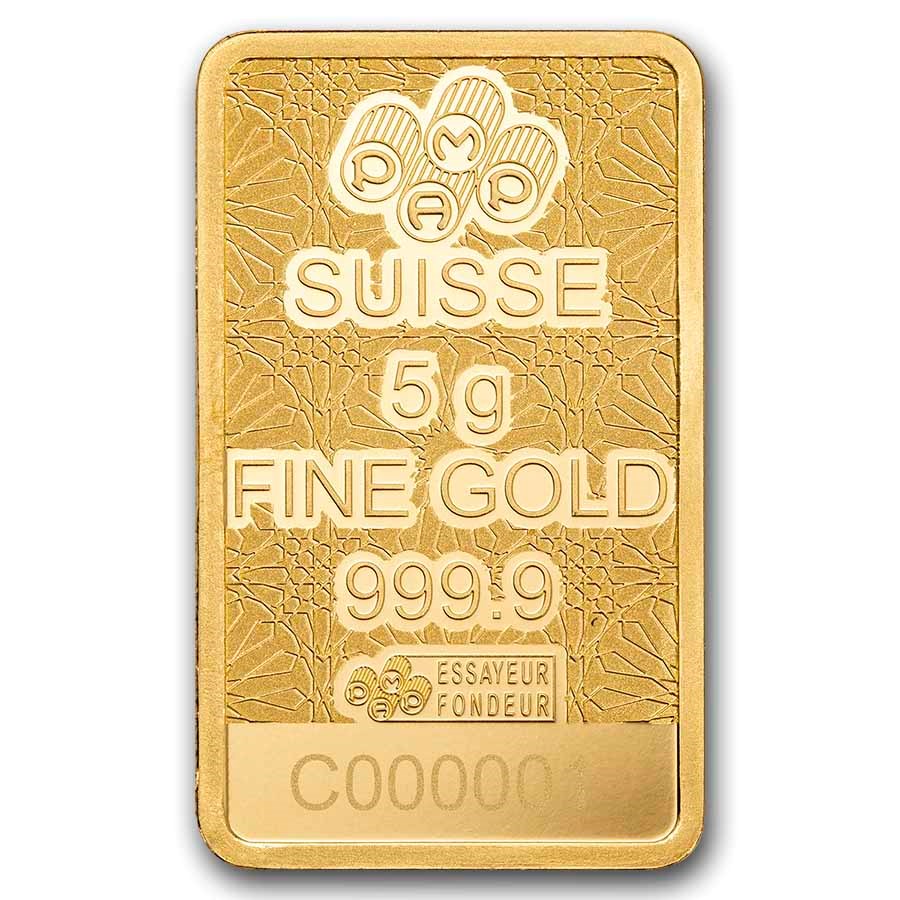 5 gram Gold Bar - PAMP Arabian Falcon (w/Assay &amp; Frame) image 3