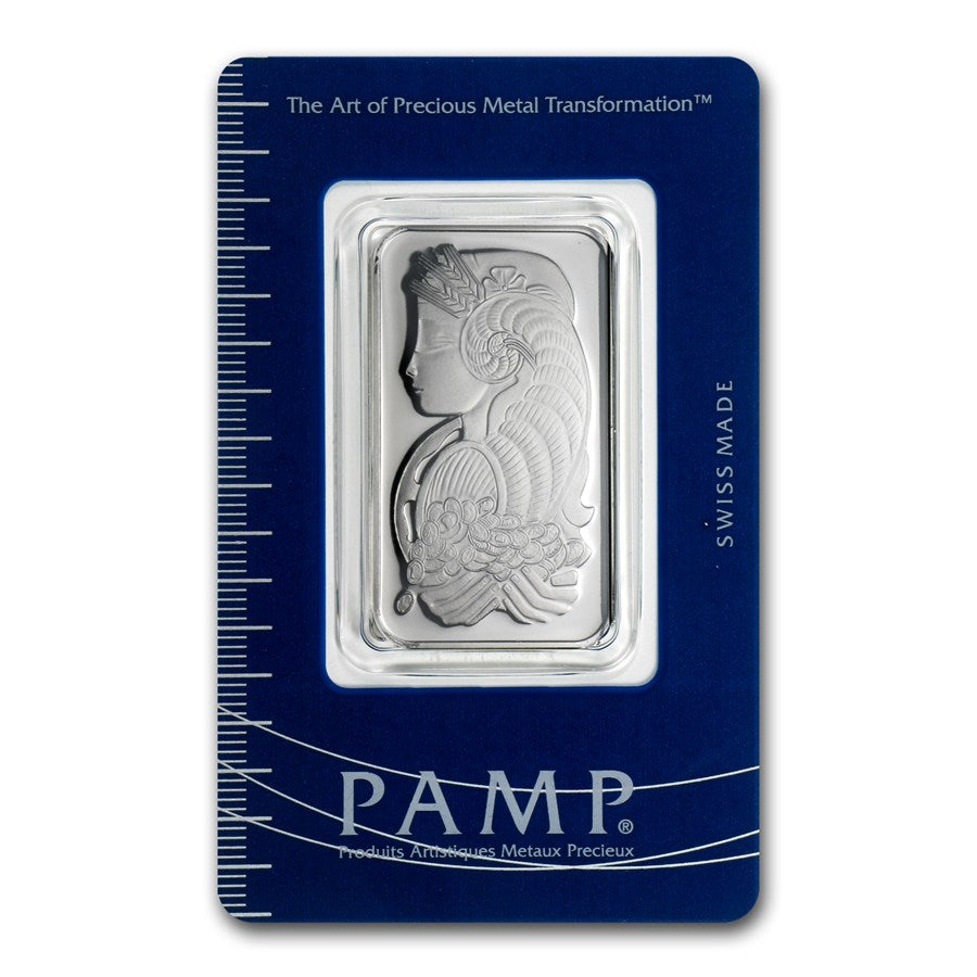 1 oz Platinum Bar PAMP Suisse Fortuna (In Assay) image 0