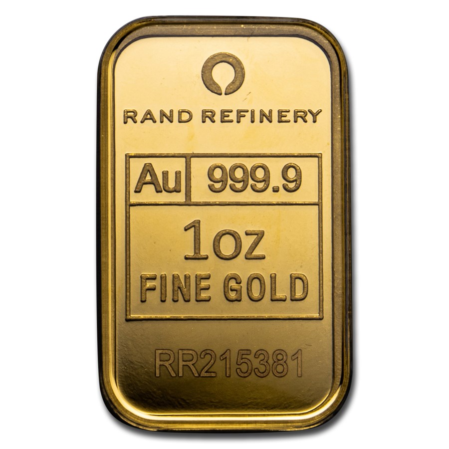 1 oz Rand Refinery Gold Bar (New w/ Black Assay) [Box of 25] image 1