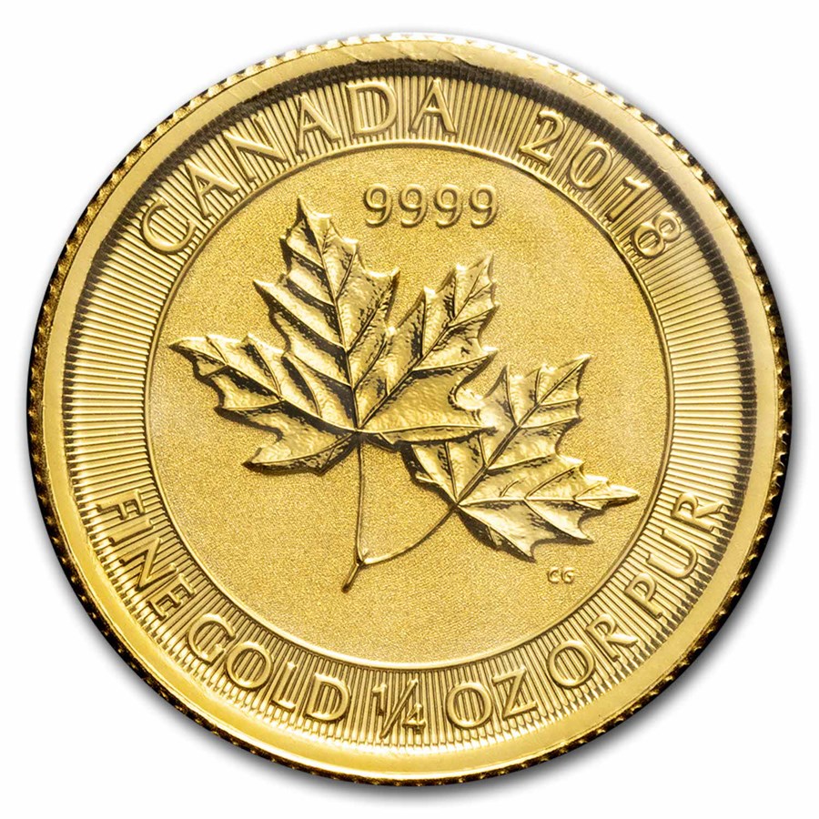 1/4 oz Gold Twin Maple Leaf (Random Year) image 0