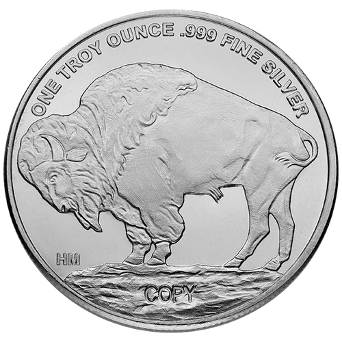 1 oz Pure Silver Liberty Round - Buffalo image 1