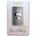 1 Oz PAMP Love Always Silver Bar image 0