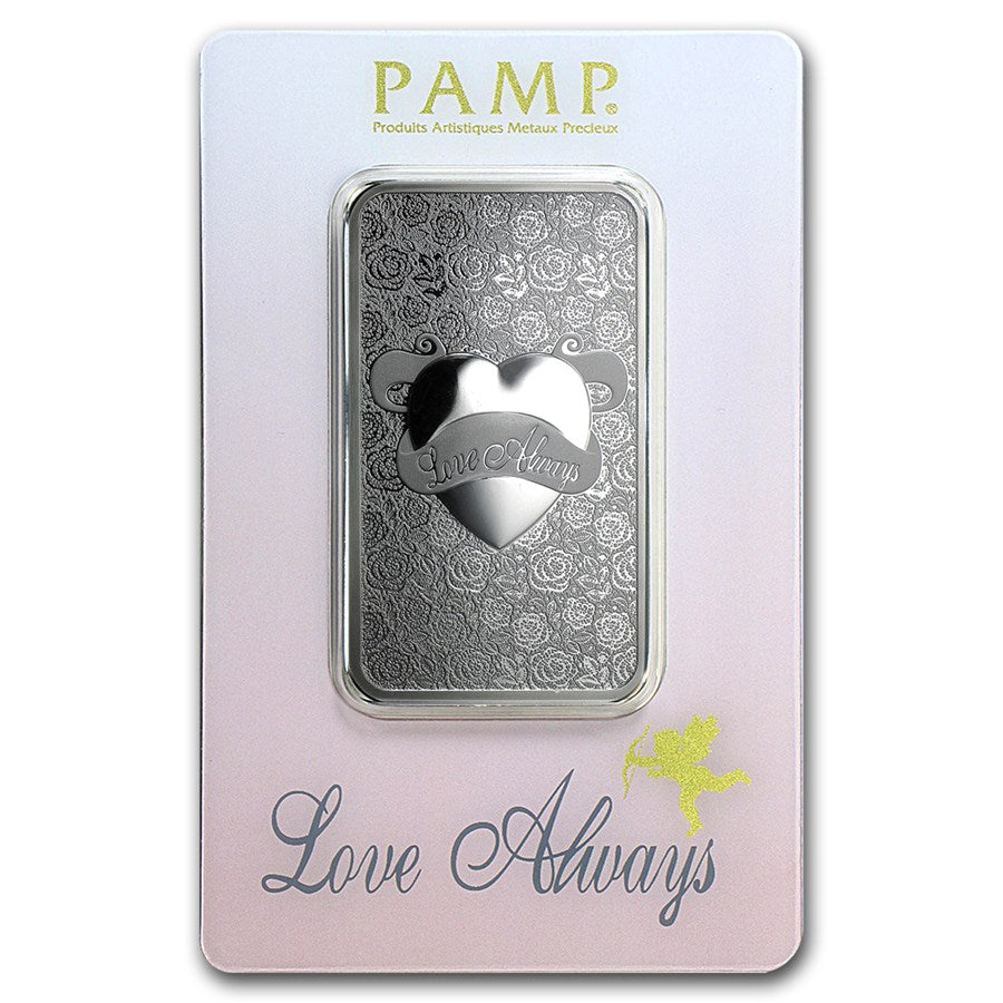 1 Oz PAMP Love Always Silver Bar image 0