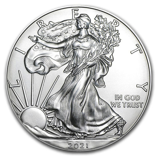 1 oz American Eagle Silver Coin 2021 BU image 0