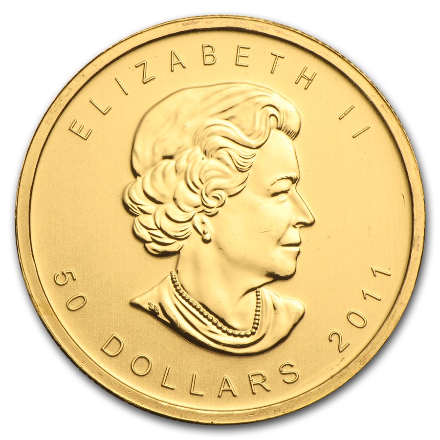 2011 1 oz Canadian Gold Maple Leaf Coin image 1