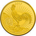 2017 Australia 1 oz Gold Lunar Rooster BU image 0