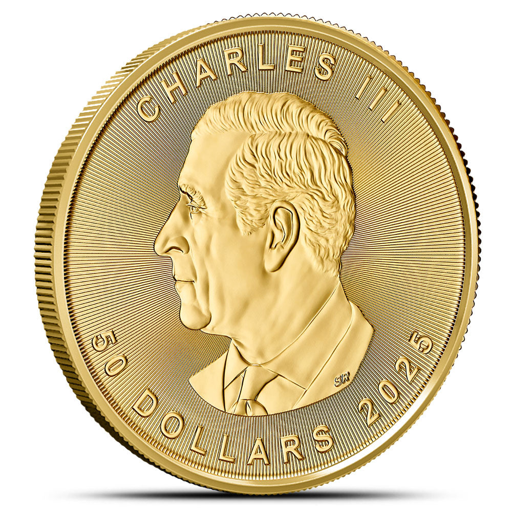 2025 1 oz Canadian Gold Maple Leaf Coin (BU w/ Assay) image 3