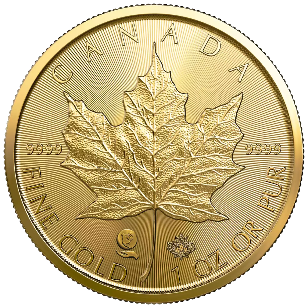 Canadian Gold Maple Leaf 1 oz, Single Source Mine - 2024 image 2