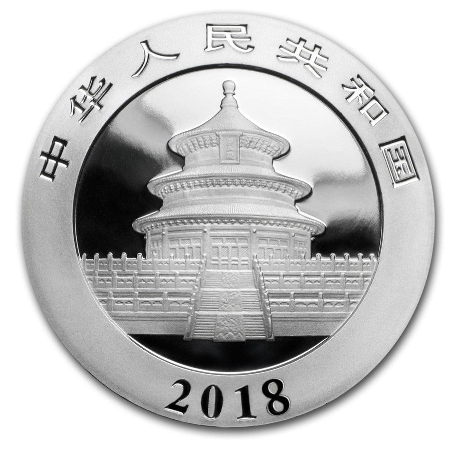 30 gram Pure Silver Chinese Panda 2018 image 1