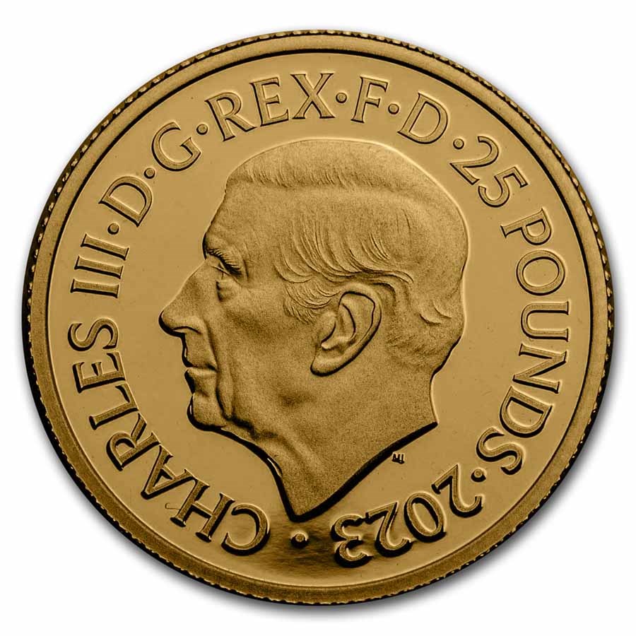 2023 1/4 oz Gold Tudor Beasts Bull of Clarence Gold Coin image 1