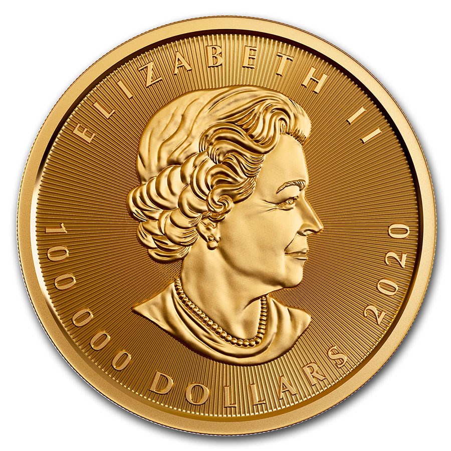 2020 Canada 10 Kilo .99999 Gold Big Gold Maple Leaf image 1
