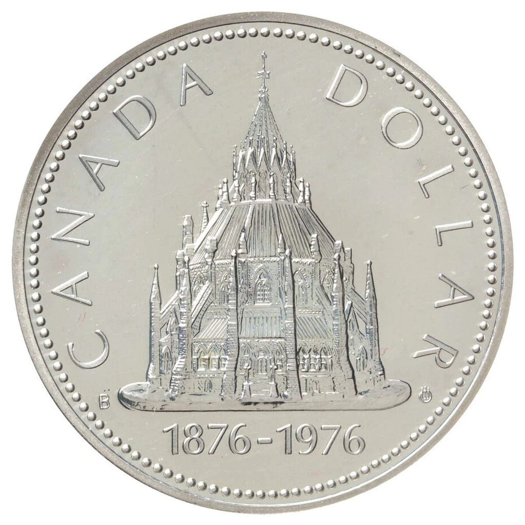 1976 $1 Library of Parliament - Silver Dollar image 0
