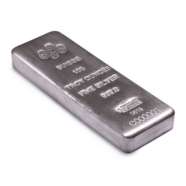 100 oz PAMP Silver Bar image 0