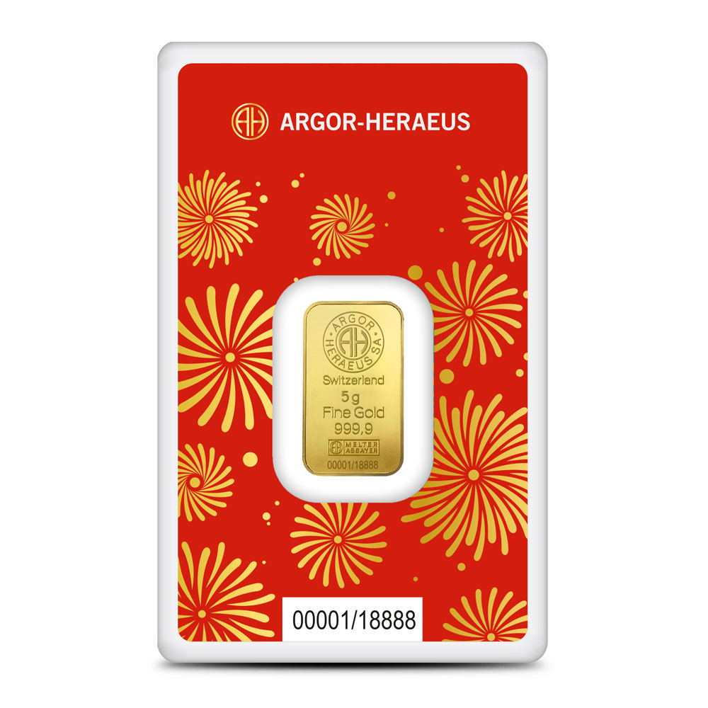 5 gram 2025 Lunar Year of the Snake Gold Bar ? Argor Hereaus image 1