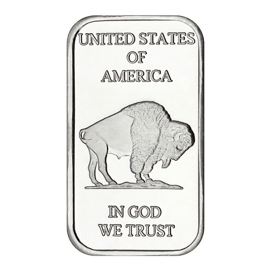 1 oz Buffalo Silver bar image 0