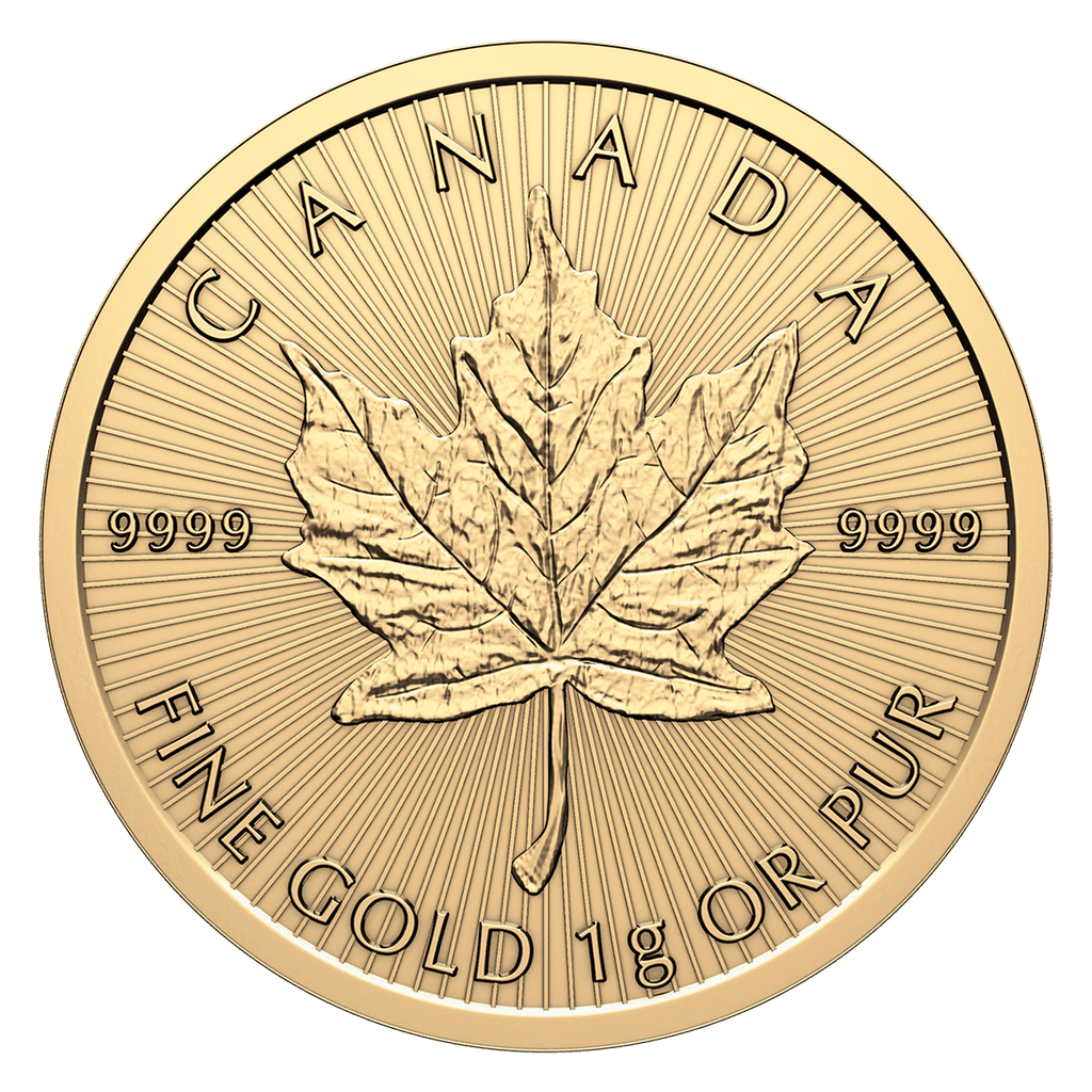 2025 25x 1 gram Gold Maple Leafs Maplegram25? (In Assay Sleeve) image 3