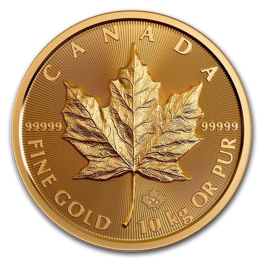 2020 Canada 10 Kilo .99999 Gold Big Gold Maple Leaf image 0