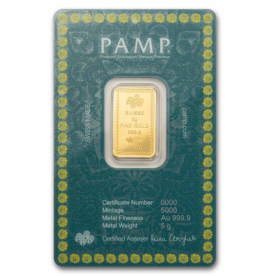 2025 5 gram Gold Bar - PAMP Suisse Diwali Lakshmi &amp; Rangoli image 1