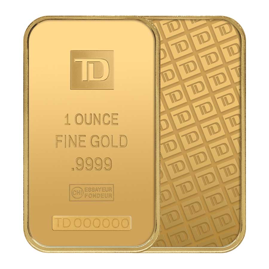 1 oz TD Bank Gold Bar image 2