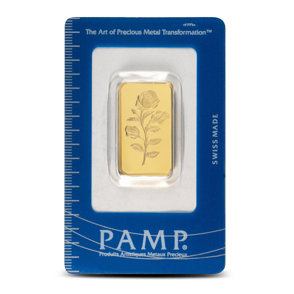 1/2 Oz Gold Pamp Suisse Rosa Bar (IN ASSAY) image 0