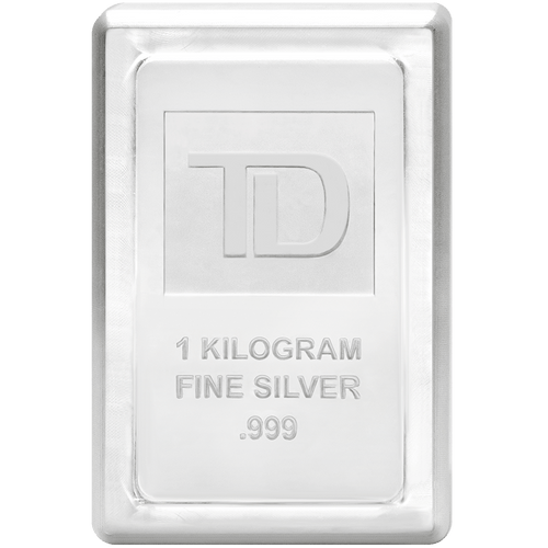 1 kilo TD Bank Silver Stacker Bar image 0