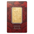 1 Oz Gold Pamp Good Luck Yellow Dragon Bar image 0
