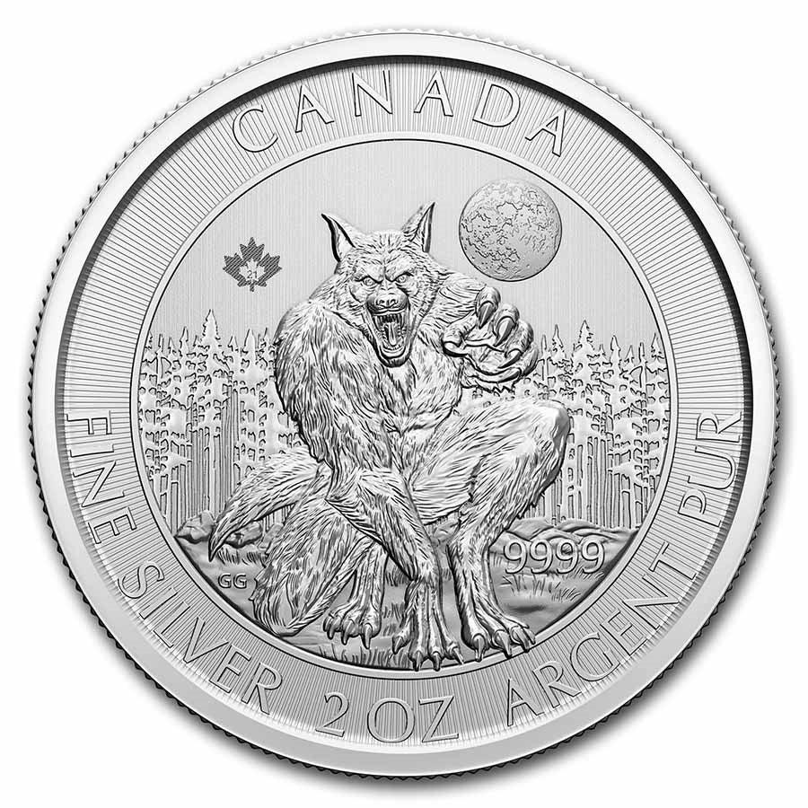2021 Canada 2 oz Silver Creatures of the North Werewolf image 0