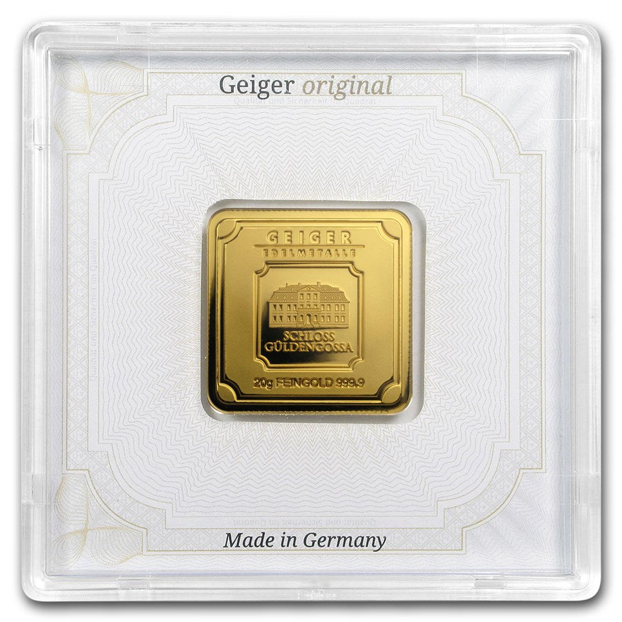 20 gram Gold Bar - Geiger Edelmetalle (Encapsulated w/Assay) image 0