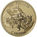1990 Canadian $200 Canada's National Flag Silver Jubilee - 22-karat Gold Coin image 0