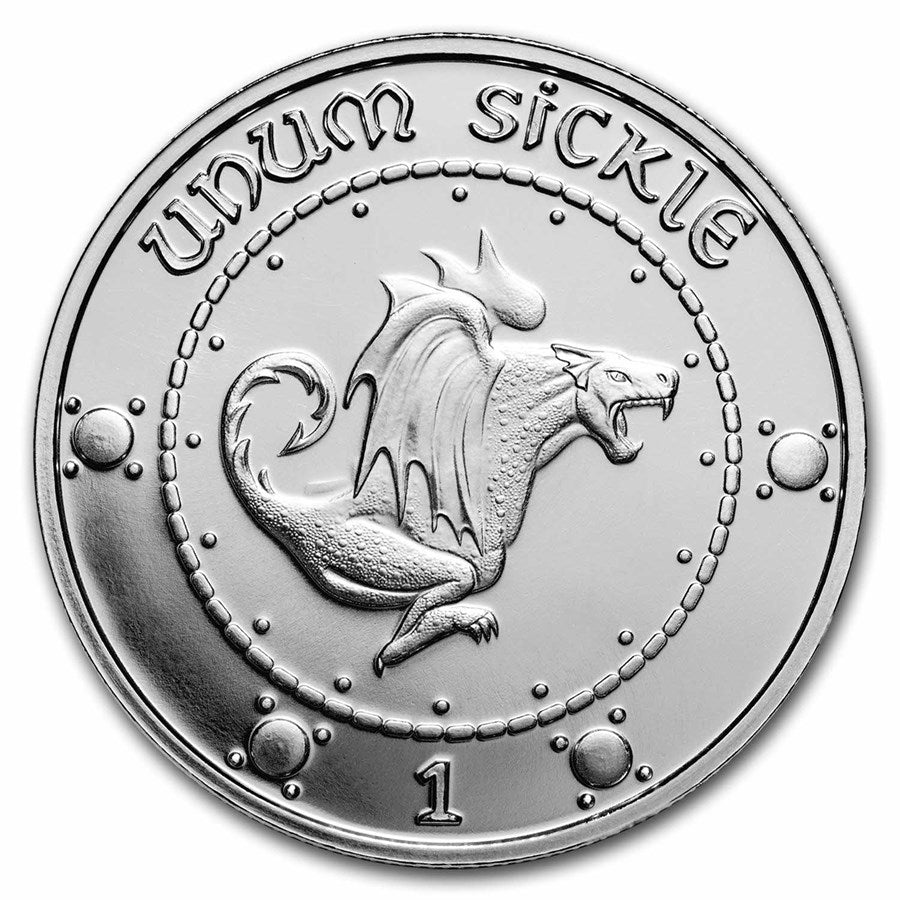 Harry Potter 1 oz Silver Currency: Gringotts Sickle Round image 0