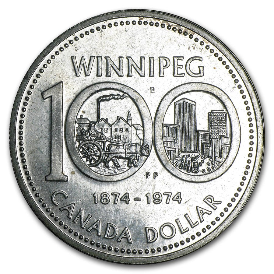 1974 Canada Silver Dollar Specimen (Centennial of Winnipeg) image 0