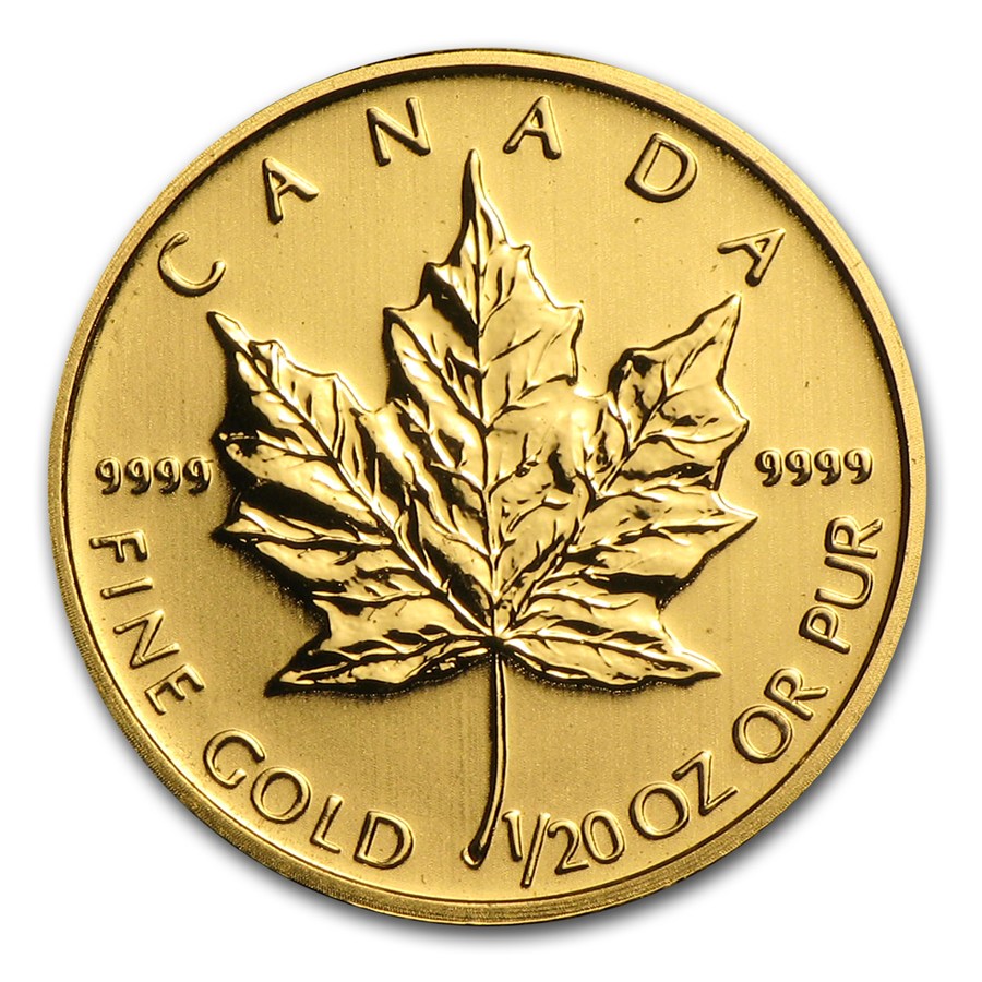 1/20 Oz Maple Leaf Gold Coin-Random Year image 0