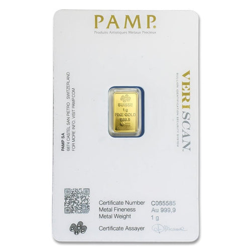 1 gram Gold PAMP Suisse Lady Fortuna (w/certificate) image 1